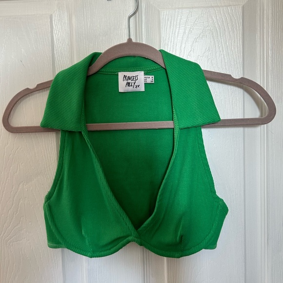 Princess Polly green underwire collar top - Picture 5 of 9